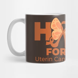 Hope For A Cure Butterfly - Uterine Cancer Awareness Mug